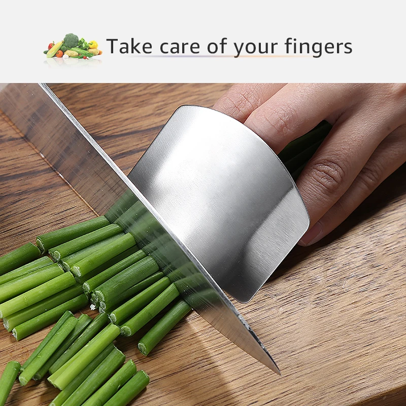 Stainless Steel Hand Guard Finger Protector Knife Slice Chop Tool