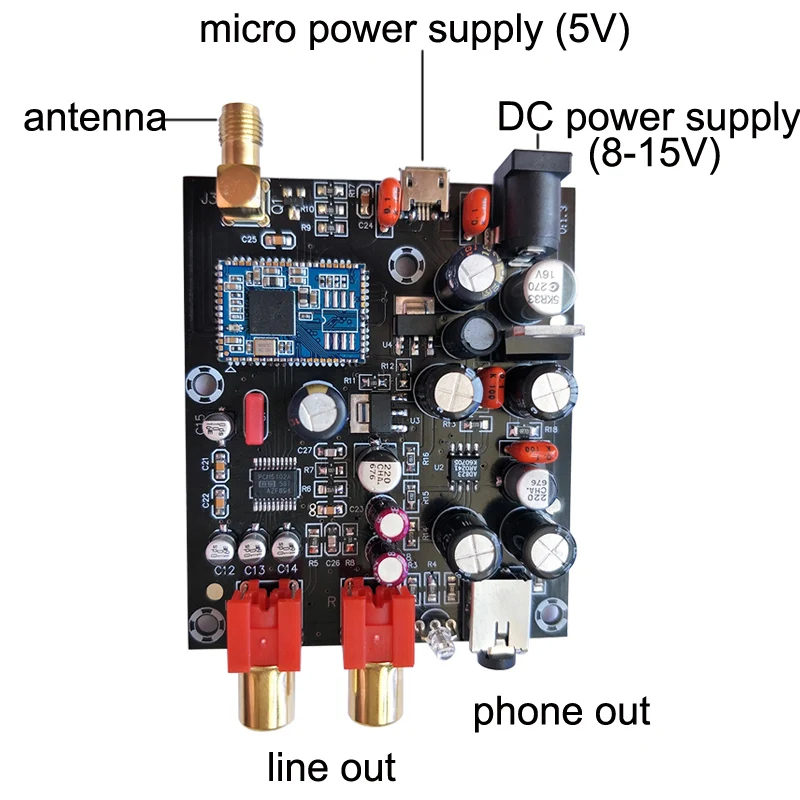 CSR8675 Bluetooth 5,0 приемник плата PCM5102A ies DAC декодер плата APTX HD беспроводной аудио модуль поддержка 24 бит с антенной