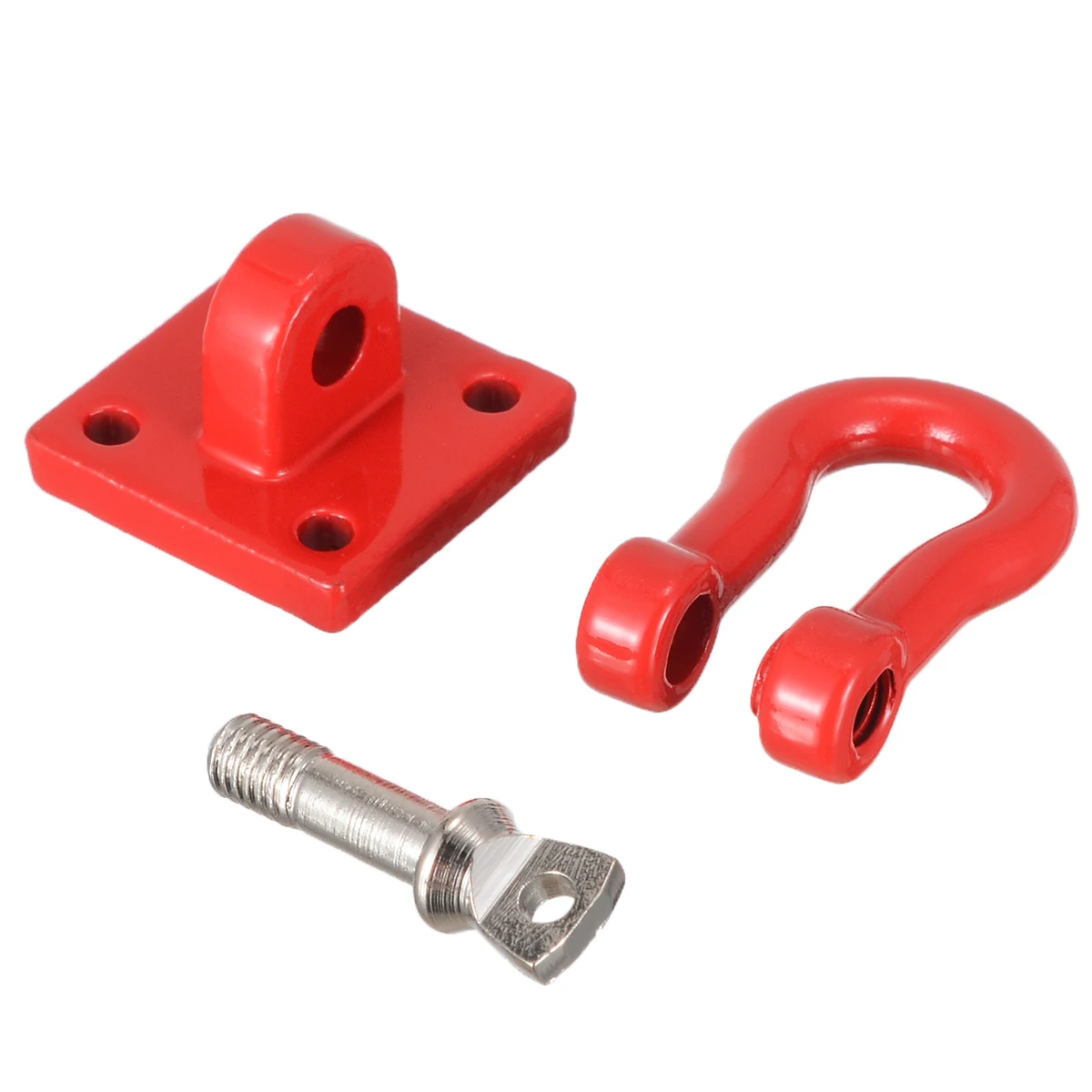 2pcs 1:10 Scale Red Trailer Buckles Hooks For RC Truck Crawler Climber Accessories Climbing Car Truck Trailer Hook Parts