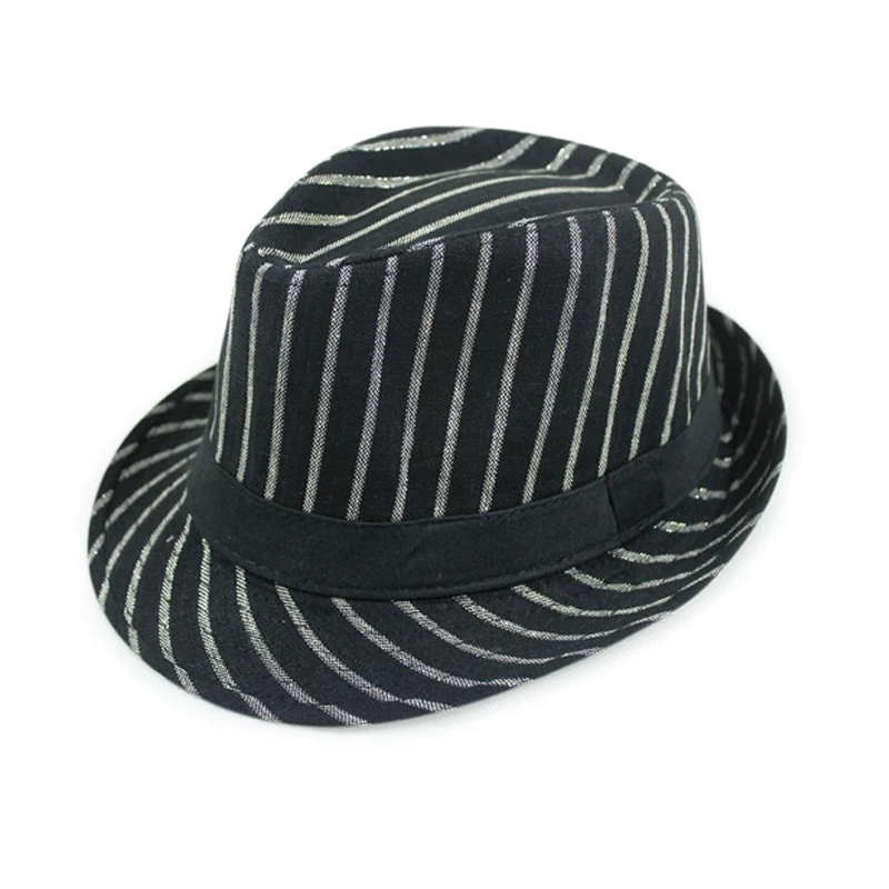 wholesale unisex leisure fedoras stripe straw hat summer cool