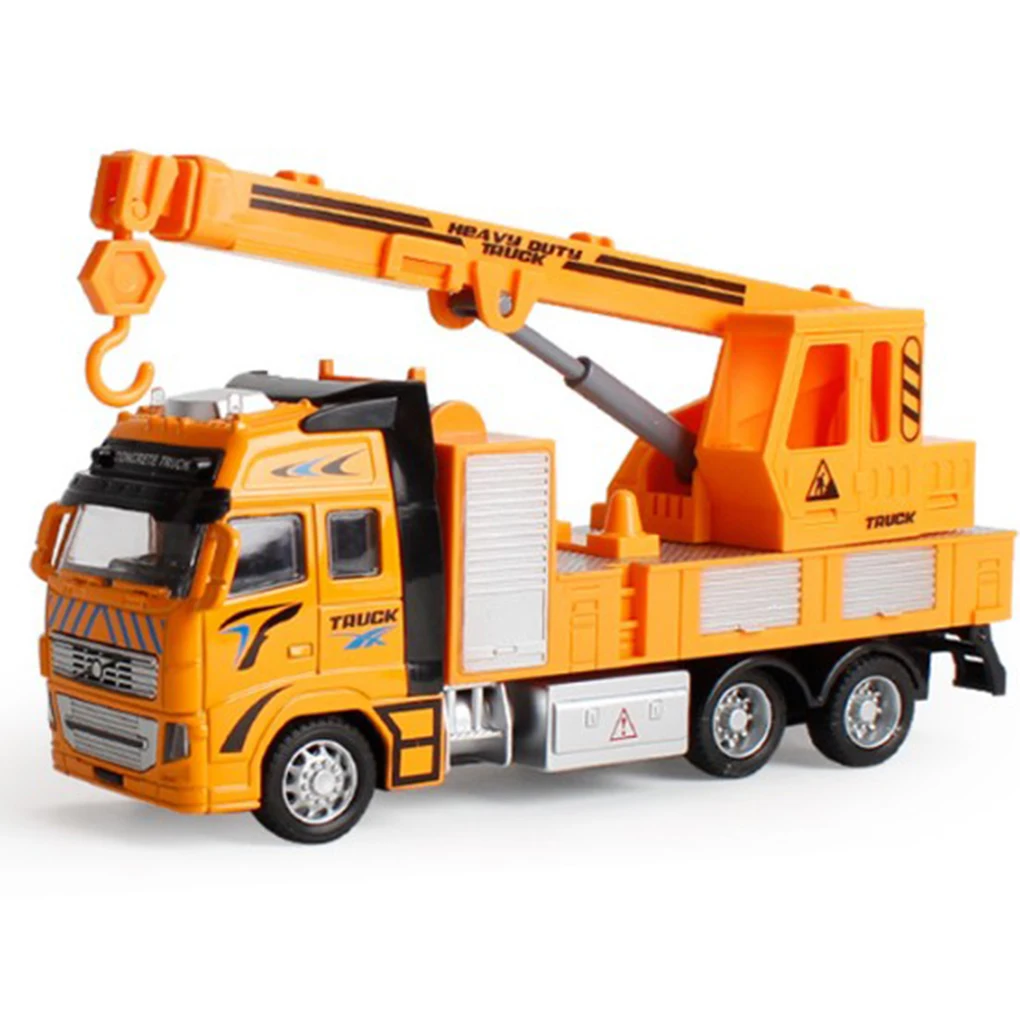 

Kids 1:18 Pull Back Alloy ABS Engineering Crane Toy Children Vehicle Model Boys Holiday Gift