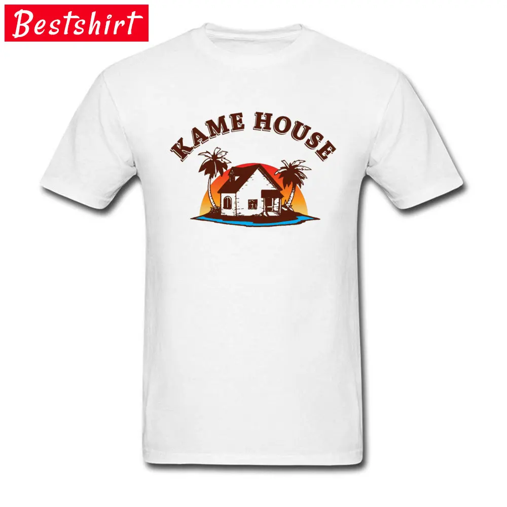 

Master Roshi Kame House T Shirt Dragon Ball Z Harajuku Japanese Anime White Tshirts Hawaii Beach Sunset Landscape T-Shirt Men