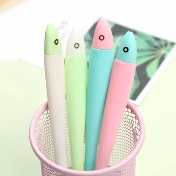 

wholesale 50pcs kawaii gel ink pen cute animal creative fish gel pens for school students office korean stationary free shipping