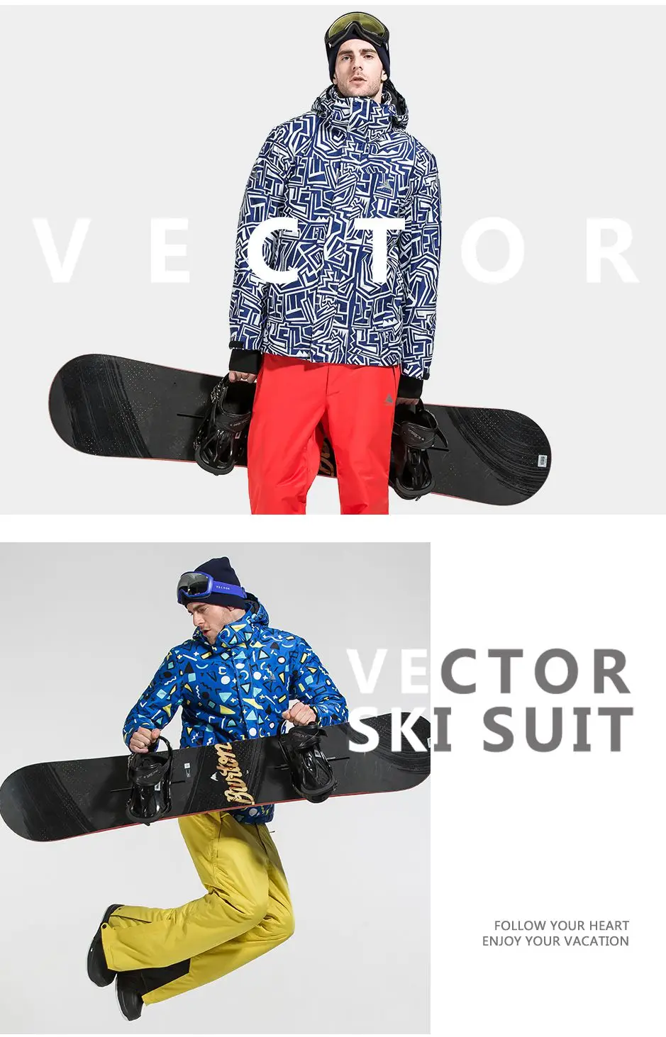 Векторные брендовые лыжные куртки мужские водонепроницаемые ветрозащитные теплые зимние куртки для сноуборда уличная одежда для катания на лыжах HXF70012