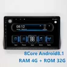 1din Android8.1 автомобильный радиоприемник 8 ядерный RAM4G+ ROM32G автомобильный мультимедийный плеер для Toyota Wish с стерео FM gps navi wifi