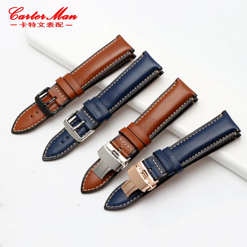 For Fossil|FTW1114 watch band High quality and soft fog genuine leather with stainless steel buckle watchband 22 Strap For Fossil|FTW1114 watch band High quality and soft fog genuine leather with stainless steel buckle watchband 22 Strap