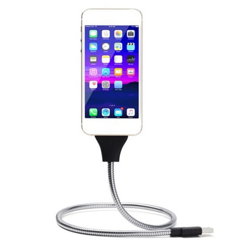 Flexible Metal Gooseneck Desktop Car Mobile Cell Phone Holder for your Phone Tablet Charging Stand For