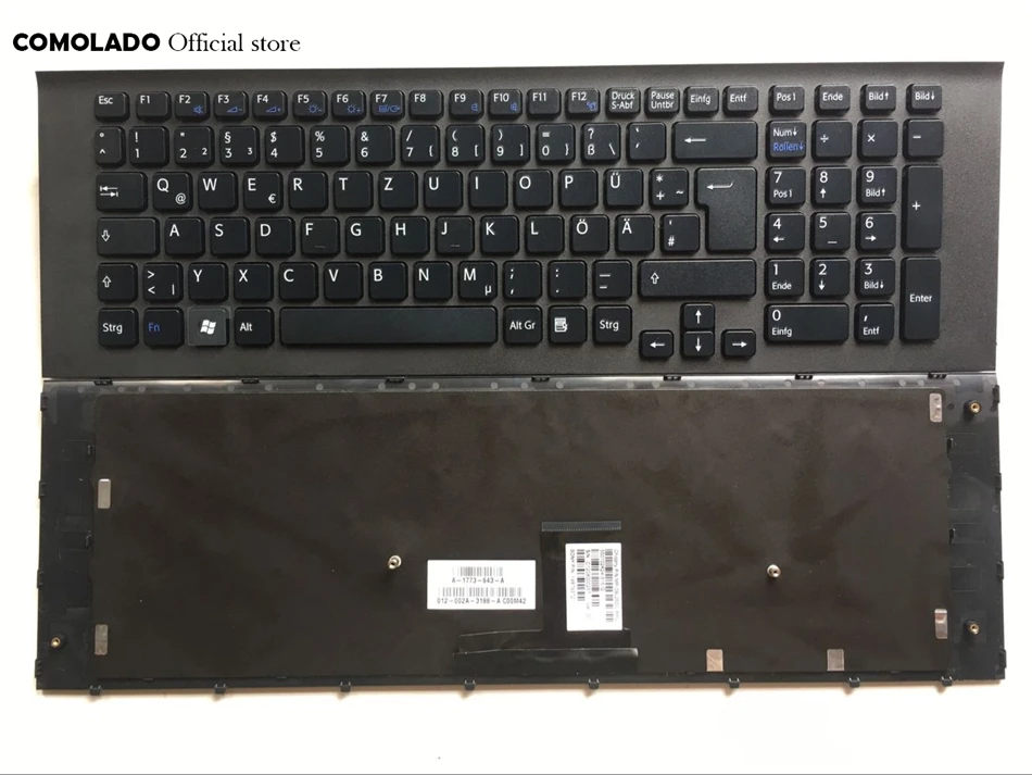 GR Germany laptop Keyboard For SONY VPCEC EC EC21 EC25FX black With frame keyboard GR Layout