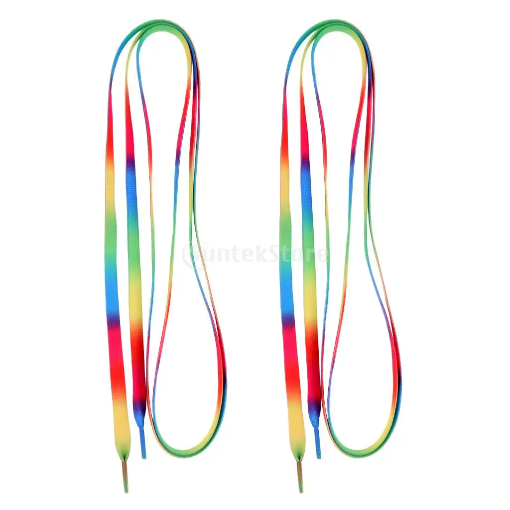 1 Pair Knitted Shoelace for Roller Skates Boots Hockey Skates Optional Color