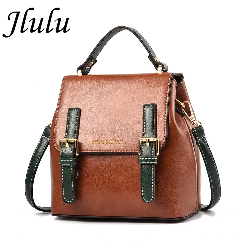 

Jlulu School Backpack Women for Teenager Girls Leather Travel Backpacks Femme Shoulder Bags Luxury School Bags