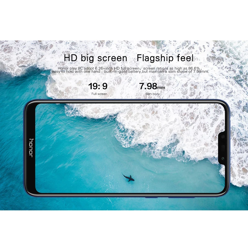 Оригинальный смартфон Huawei honor 8C экран 6 09 дюйма Android 8 1 Восьмиядерный процессор