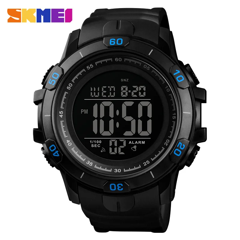 

Men's Watches SKMEI Brand LED Digital Watch Men Wrist Watch Black Alarm 50m Waterproof Sport Watches For Men Relogio Masculino
