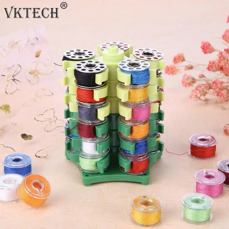 Sewing Bobbins Holder Rack Sewing Shuttle Core Case Embroidery Tower