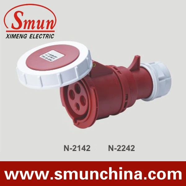 

N-2242 32A 380-415V 4pin Industrial Mobile Socket 3P+E with CE ROHS 1 Year Warranty IP67 Waterproof Connector
