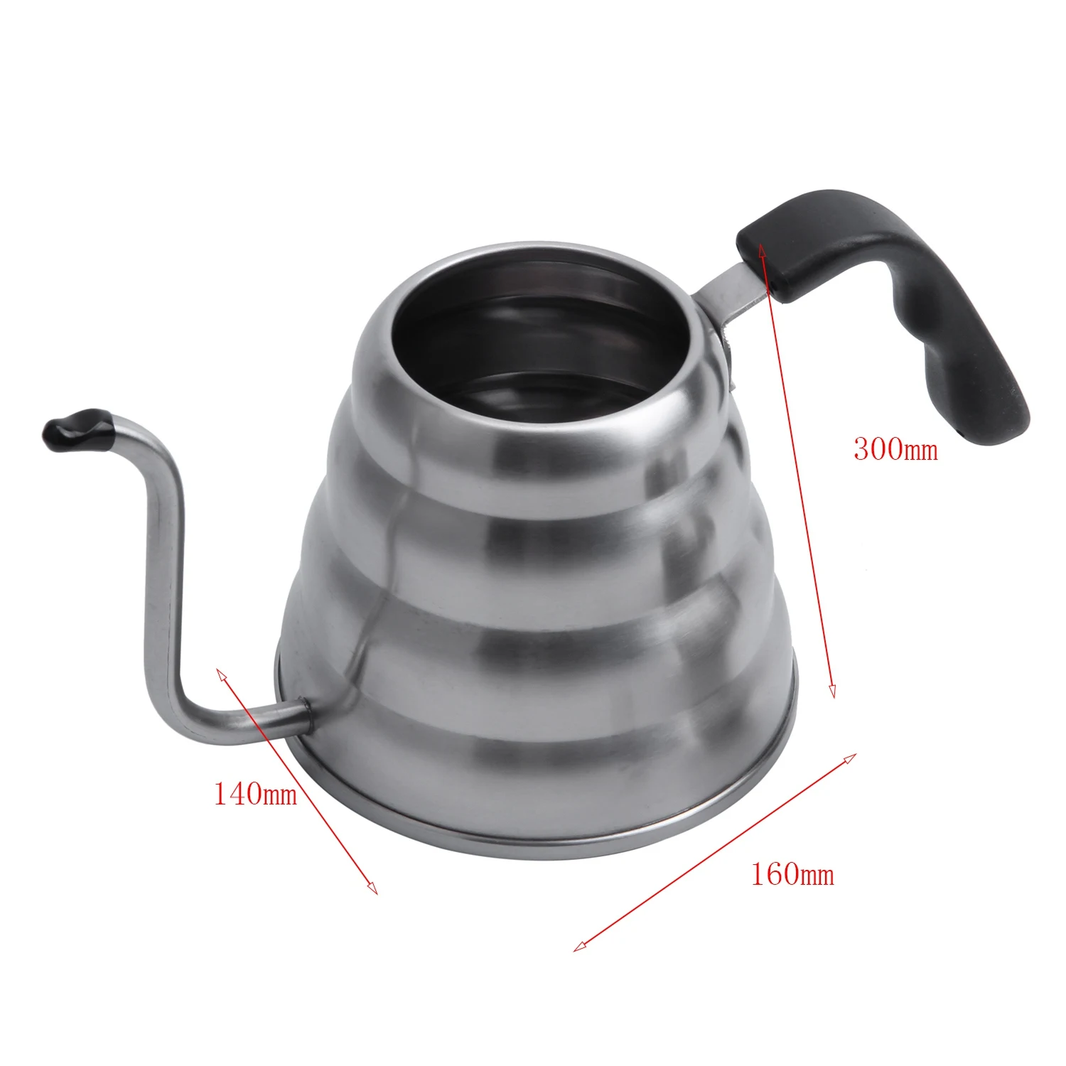 Премиум залейте Кофе чайник с точной температурой 40 унций-гусиная шея чайник-5 чашек из нержавеющей стали чайник для