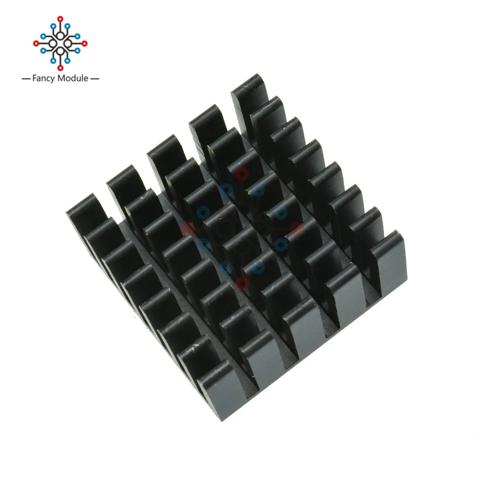 

10PCS Radiating Fin 20x20x10mm Black Slot Routing CPU Cooling Fin Heat Sink