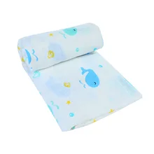 110 см* 110 см, чистый хлопок, тонкая мультипликационная печать, для мальчиков и девочек, многофункциональная упаковка, детское банное полотенце, Марлевое платьице, одеяло