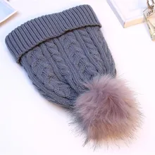 Зимние женские Повседневные вязаные шапки с толстыми помпонами, теплые вязаные шапочки Skullies Gorros внутри плюшевые завитые шапки