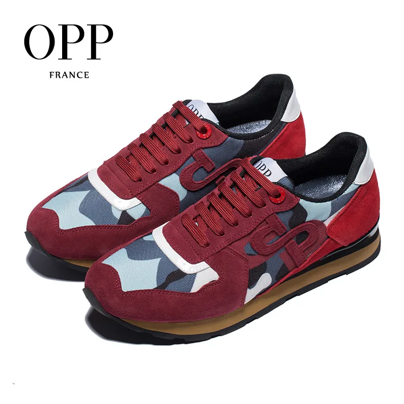 OPP Men's Shoes Fashion Red camouflage Military Style Sneakers Genuine Leather Large Size Lace-up Casual Shoes
OPP Men's Shoes Fashion Red camouflage Military Style Sneakers Genuine Leather Large Size Lace-up Casual Shoes