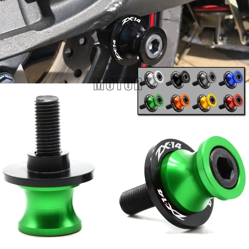 

For Kawasaki Ninja ZX-14 ZX1400 2006-2011 10mm CNC Swingarm Spools Sliders Stand Paddock Screws Protector For ZX14 ZX 14 ZX 1400