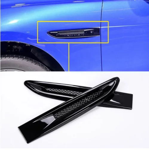 

Piano Black Car Side Fender Cover Trim 3D Sticker For Jaguar XE F-Pace XF/XFL 2016 f pace Car Styling Accessories
