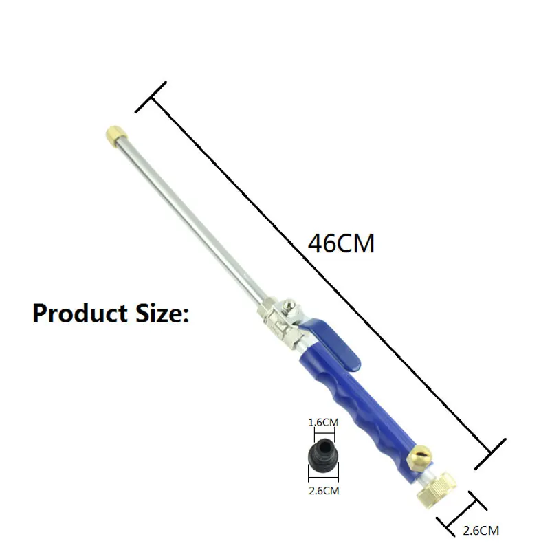 46 см высокое давление мощность водяной пистолет Омыватель струя воды садовая мойка шланг Полив Спрей спринклер инструмент для очистки