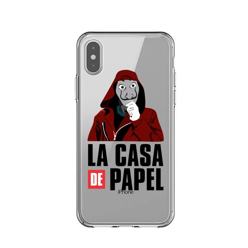 La casa de papel Tokio Spanish tv Coque, прозрачный мягкий Силиконовый ТПУ чехол для телефона чехол для iPhone 5 5S SE 6 6s 7 8 Plus X XR XS MAX