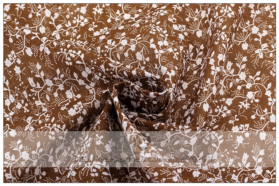 Хлопчатобумажная ткань не повторять дизайн коричневый Seriers лоскутное полотно жира четверти расслоение швейная для ткани 7 шт./лот 50 см* 50 см A1-7-7
