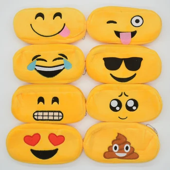 

pencil case kawaii Cartoon Plush High capacity school supplies Cute expression gran capacidad bag papeleria material escolar