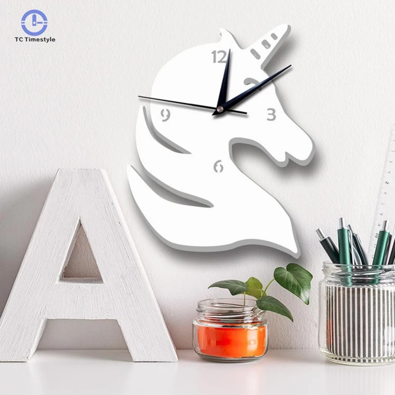 Северные часы пигмент Unicorn с зеркальным эффектом настенные для гостиной спальни