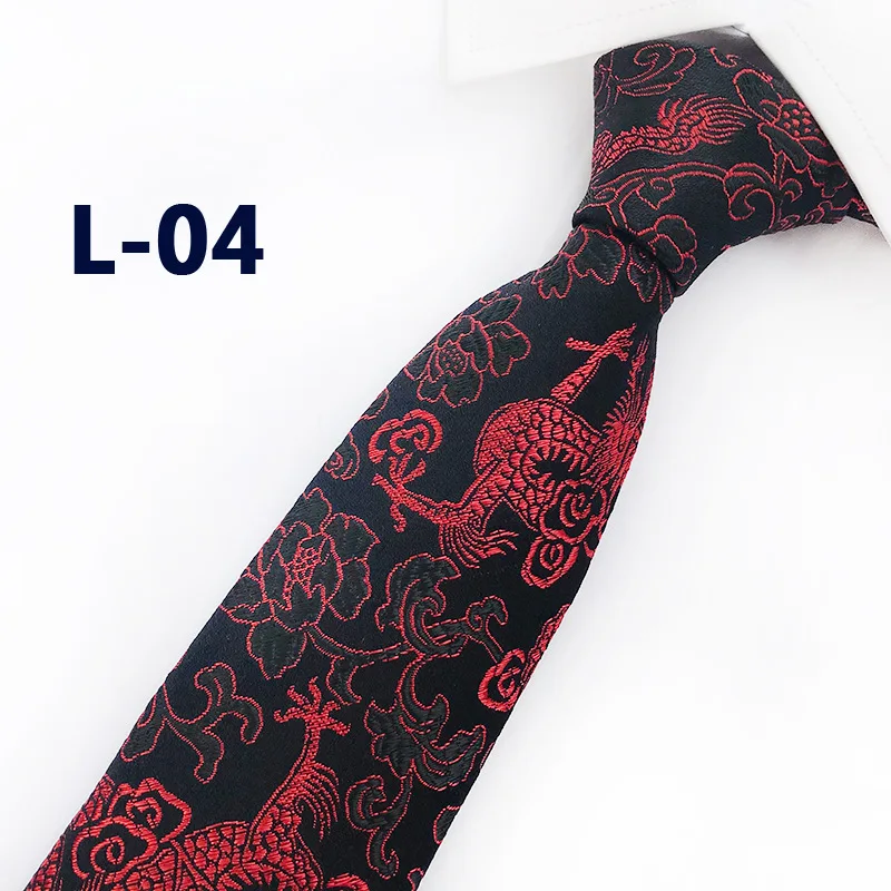 

China Mascot Dragon Ties for Men Necktie 2018 New Designer Chinese National Man Neck Tie