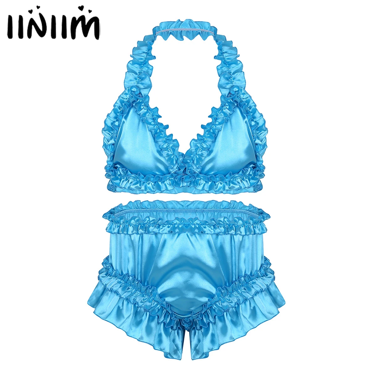 Iiniim メンズサテンフリルフリルランジェリーセットセクシーなゲイパンティーフルカットブラジャー半ズボンブルマブリーフ弱虫下着トップス Briefs Aliexpress Iiniim メンズサテンフリルフリルランジェリーセットセクシーなゲイパンティーフルカットブラジャー半ズボンブルマブリーフ弱虫下着トップス Briefs Aliexpress