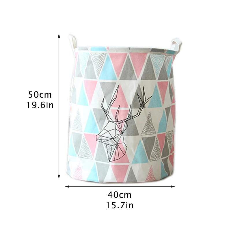 الكتان قماش تخزين دلو لغرفة النوم الغسيل يعوق المنزلية طوي متعددة الوظائف لعب صندوق تخزين ملابس المنظم