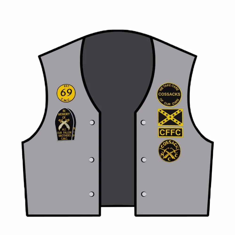 PWA0001 New Arrival COSSACKS TEXAS MC Embroidered Iron-On Sew On Biker Rider Patch Full Back Size Jacket Vest Badge SGT. AT ARMS Rocker Patch (9)