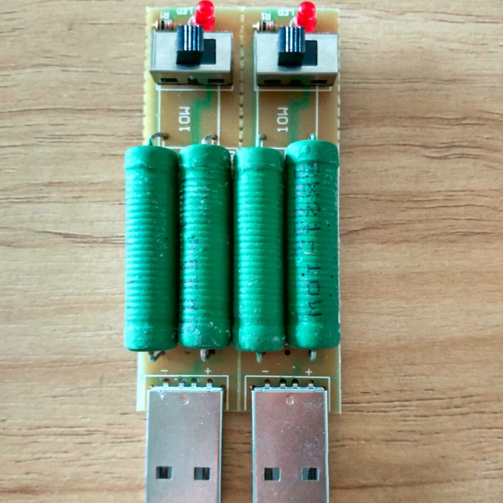 1 шт. USB резистор DC электронная нагрузка с переключателем Регулируемый 2 тока 5 В 1A/2A емкость батареи напряжение разряда сопротивление тестер