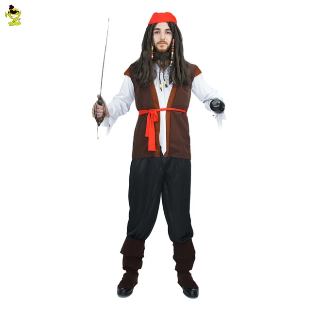 Adult Scary Pirates Of Caribbean Costume Halloween Pirate Man And Woman