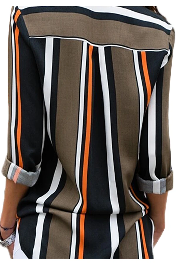 Black-Brown-Striped-Modern-Women-Shirt-LC251389-2-2