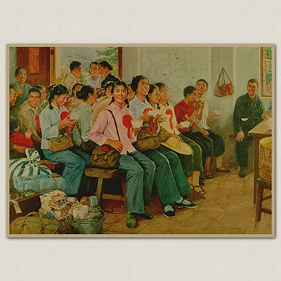 Китайский подарок Мао цзедонгу, путь успеха коммунизма, ретро, ВИНТАЖНЫЙ ПЛАКАТ, холст, настенные художественные Плакаты для дома, Декор