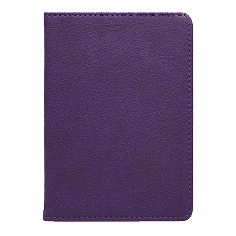 Классический качественный деловой бумажник с отделением для паспорта с несколькими слотами для ID карт, обложки для паспорта(заказное имя, логотип, эмблема - Цвет: purple