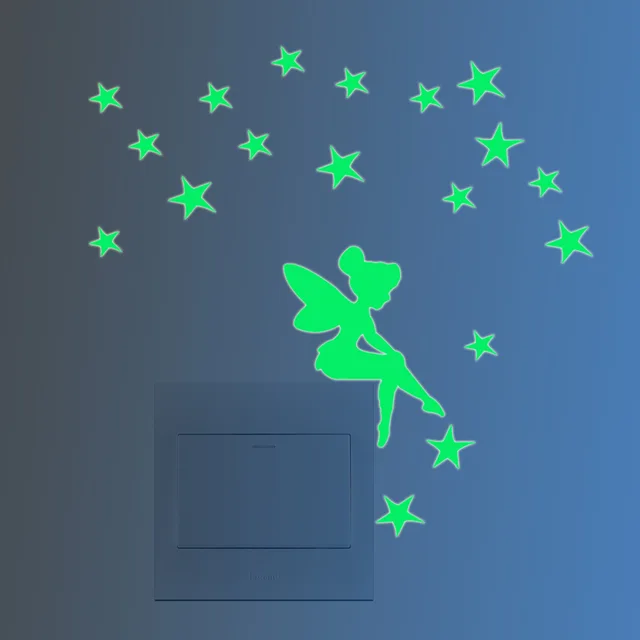 fluorescent wall sticker cat glow in the dark wall switch sticker
