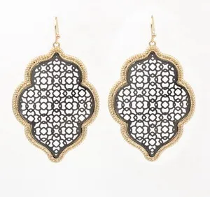 black filigree with gold