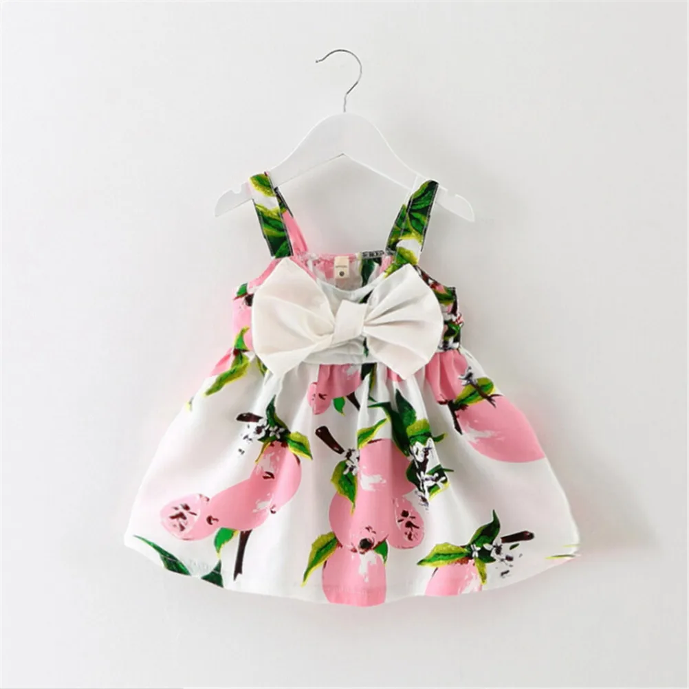 Baby Dress Infant Girl Dresses Lemon Print Baby Girls Clothes Slip Dress Princess Birthday Dress for Baby Toddler Girls