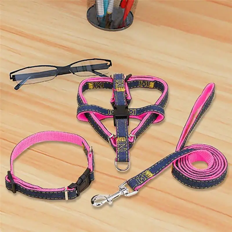 Puppy Dog Harnesses Lead Set Cowboy Traction Rope Strong Leash Dog
