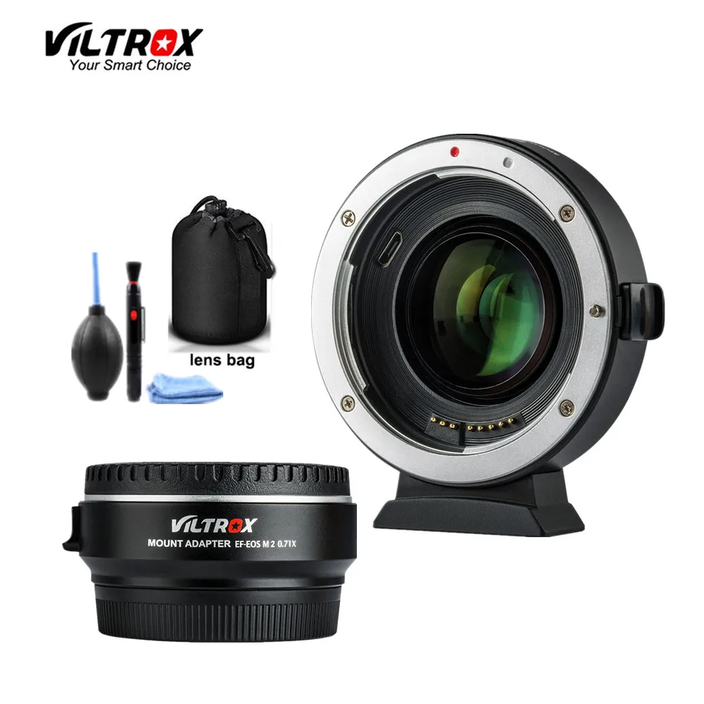 Viltrox EF-EOS M2 Focal reductor переходник для бустера Автофокус 0.71x Canon EF mount lens to EOS M camera M6 M3 M5 M10
