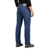 Winter Autumn High Waist Thick Cotton Fabric Jeans Men Casual Classic Straight Jeans Male Denim Multi-Pocket Pants Overalls ► Photo 2/6