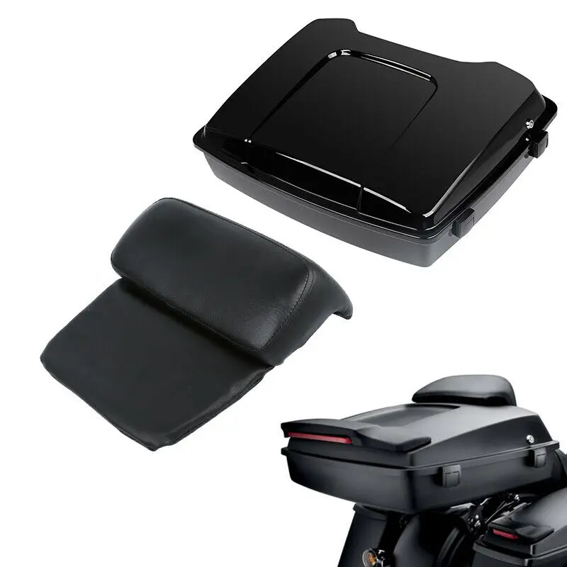 

Motorcycle Razor Tour Pak Pack Trunk w/ Backrest For Harley Touring Road King Road Gilde Street Gilde 1997-2013