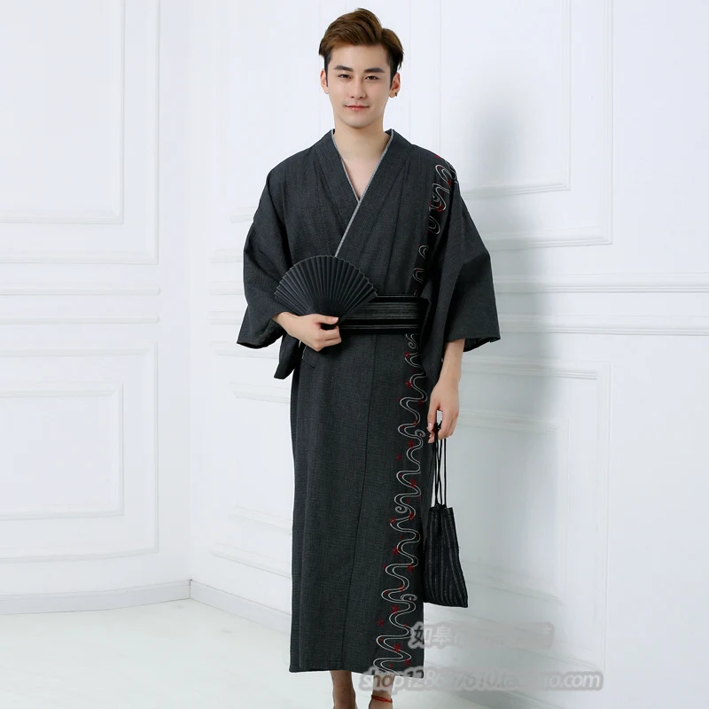 winter-male-traditional-japanese-kimono-with-obi-mens-thicken-100-cotton-robe-yukata-men's-bath-robe-kimono-pajamas-a52604