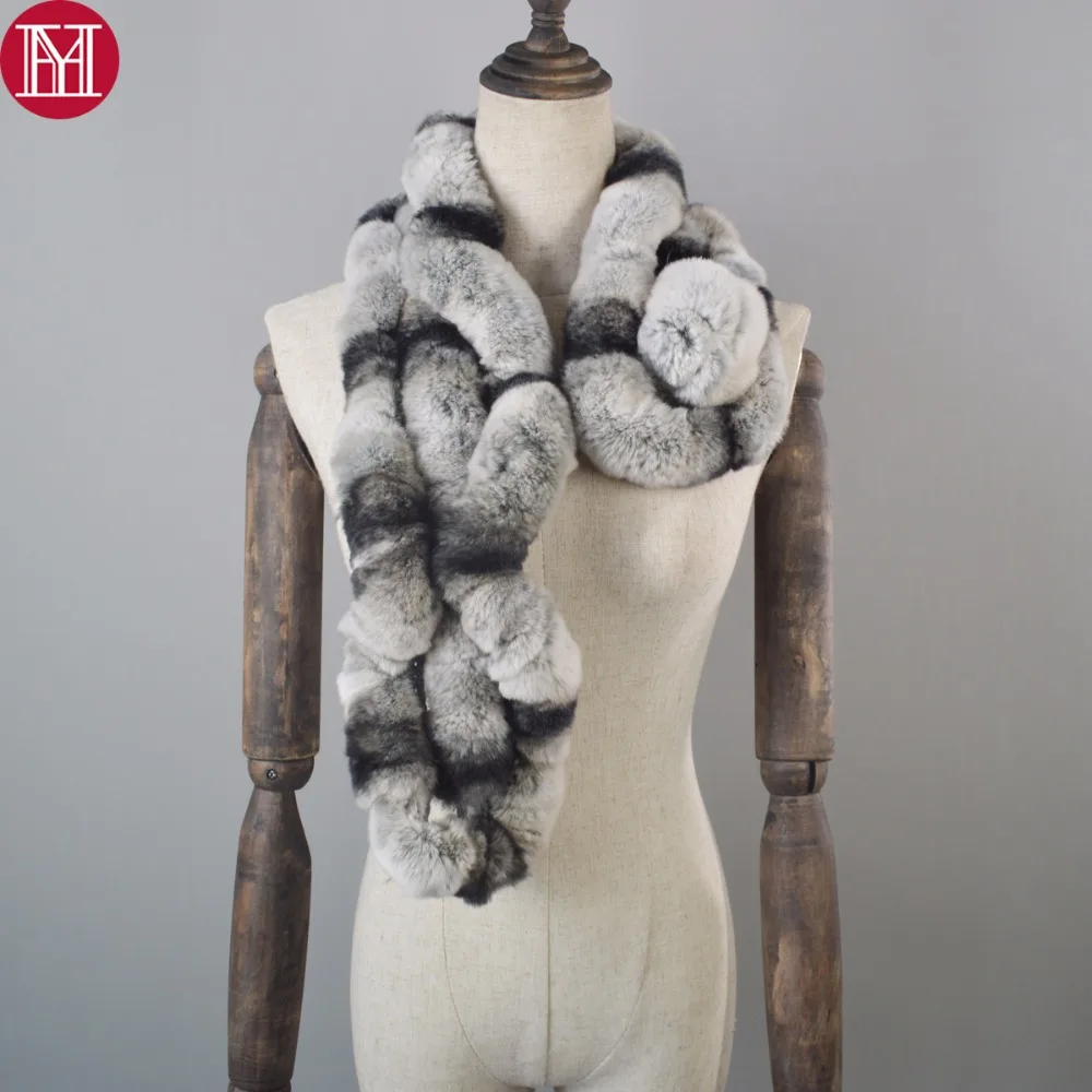 

Women Real Rex Rabbit Fur Scarf 100% Natural Rex Rabbit Fur Muffler Lady Winter Warm Real Rex Rabbit Fur Scarf Wholesale Retail