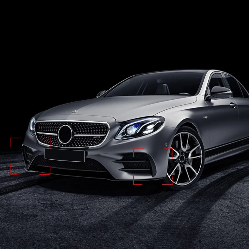 Наклейки на передний бампер для Mercedes Benz E Class W213 2016 + E200 E260 E300 E320 E43 E53 | Автомобили и