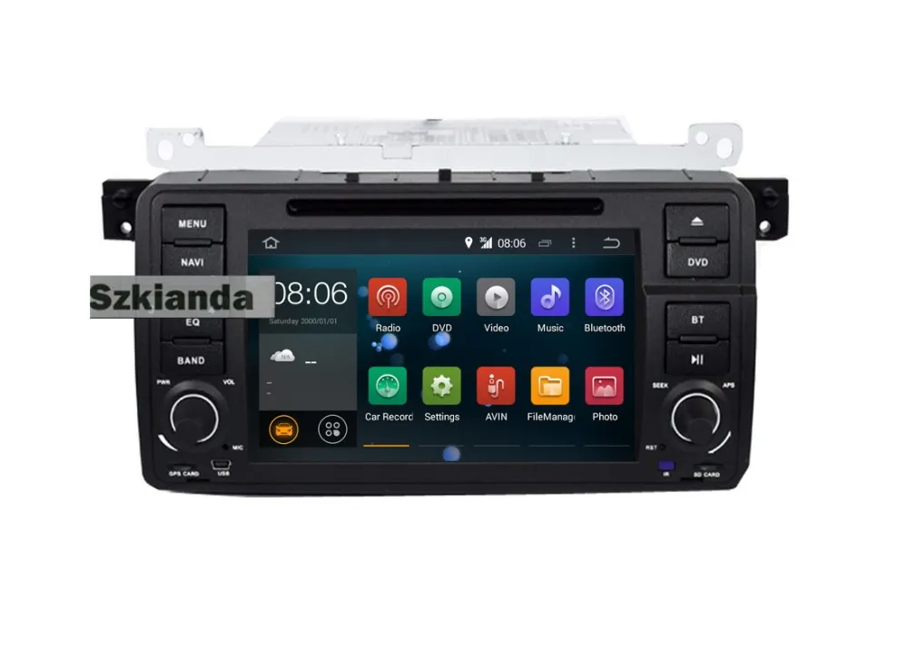 Android 7,1 автомобильный dvd-плеер для BMW E46 M3 с gps Bluetooth Wifi 3g USB SD DVD Руль управления+ 8 Гб SD карта